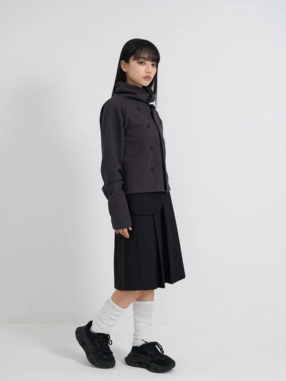 minimal double button cardigan