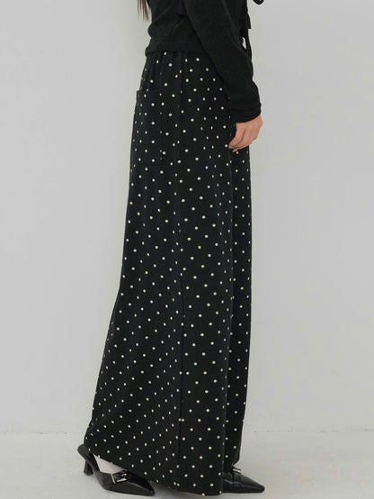 dot maxi skirt