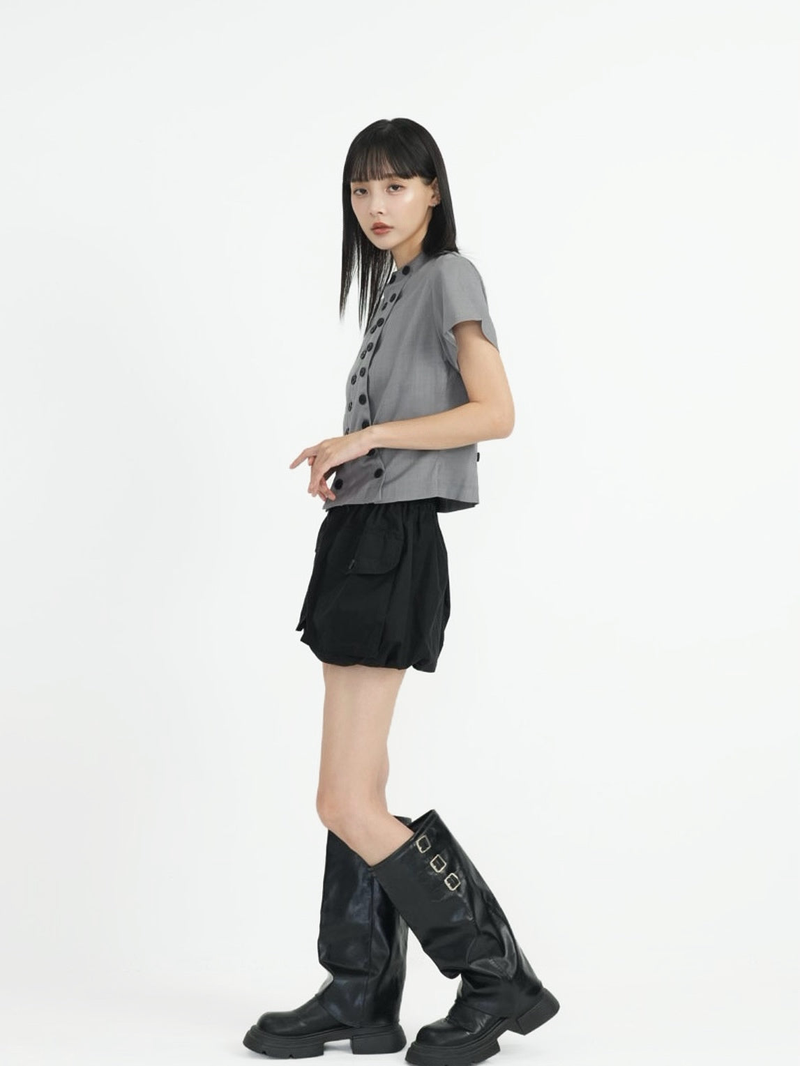 front double button tops