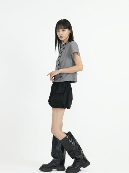 front double button tops