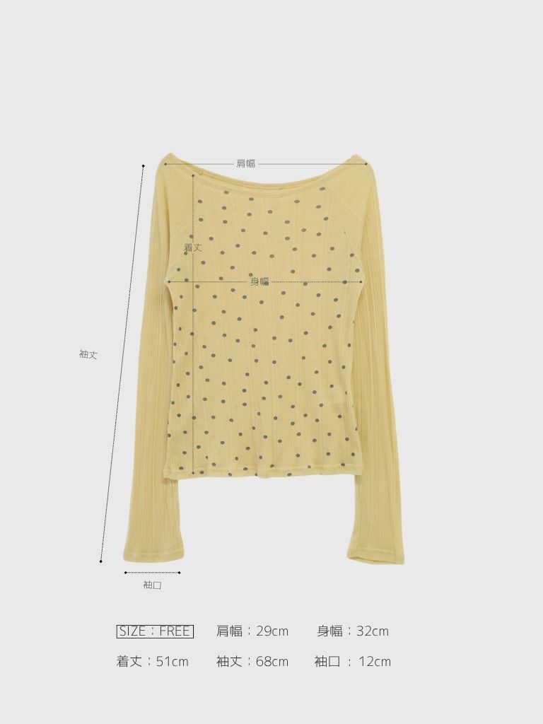 light dot raglan tops