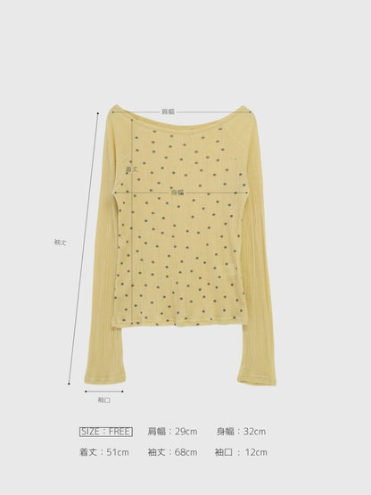 light dot raglan tops