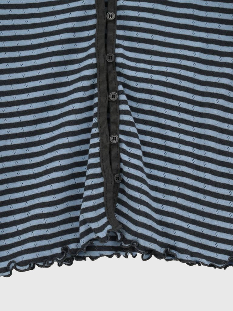 punching stripe cardigan