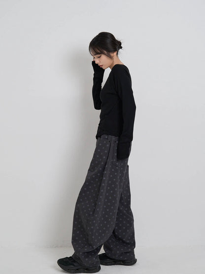 star dot balloon pants