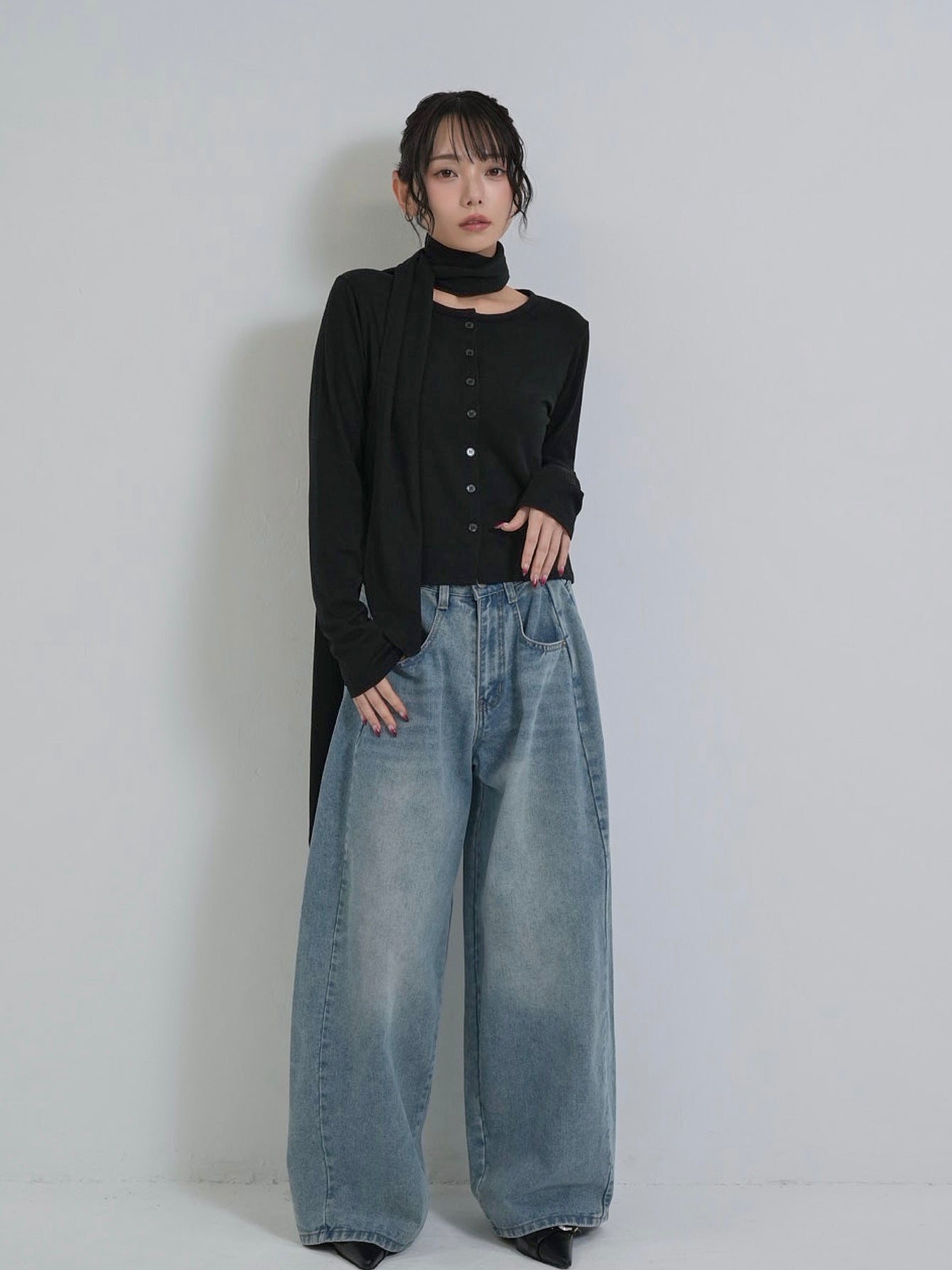 tie bustier cardigan