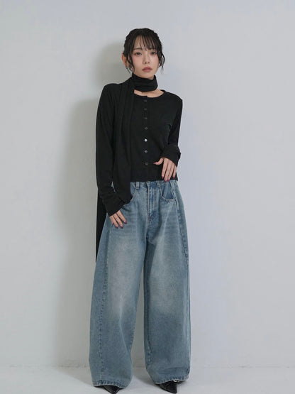 tie bustier cardigan