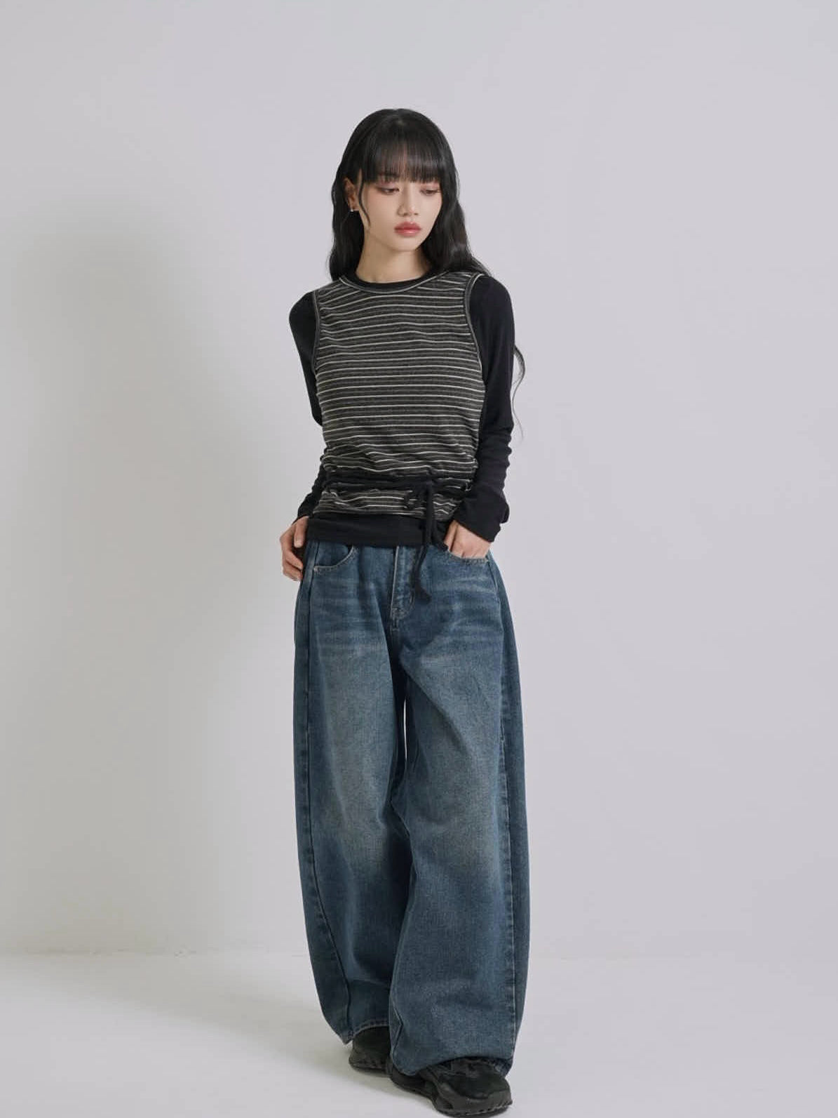 layered border wrap ribbon tops
