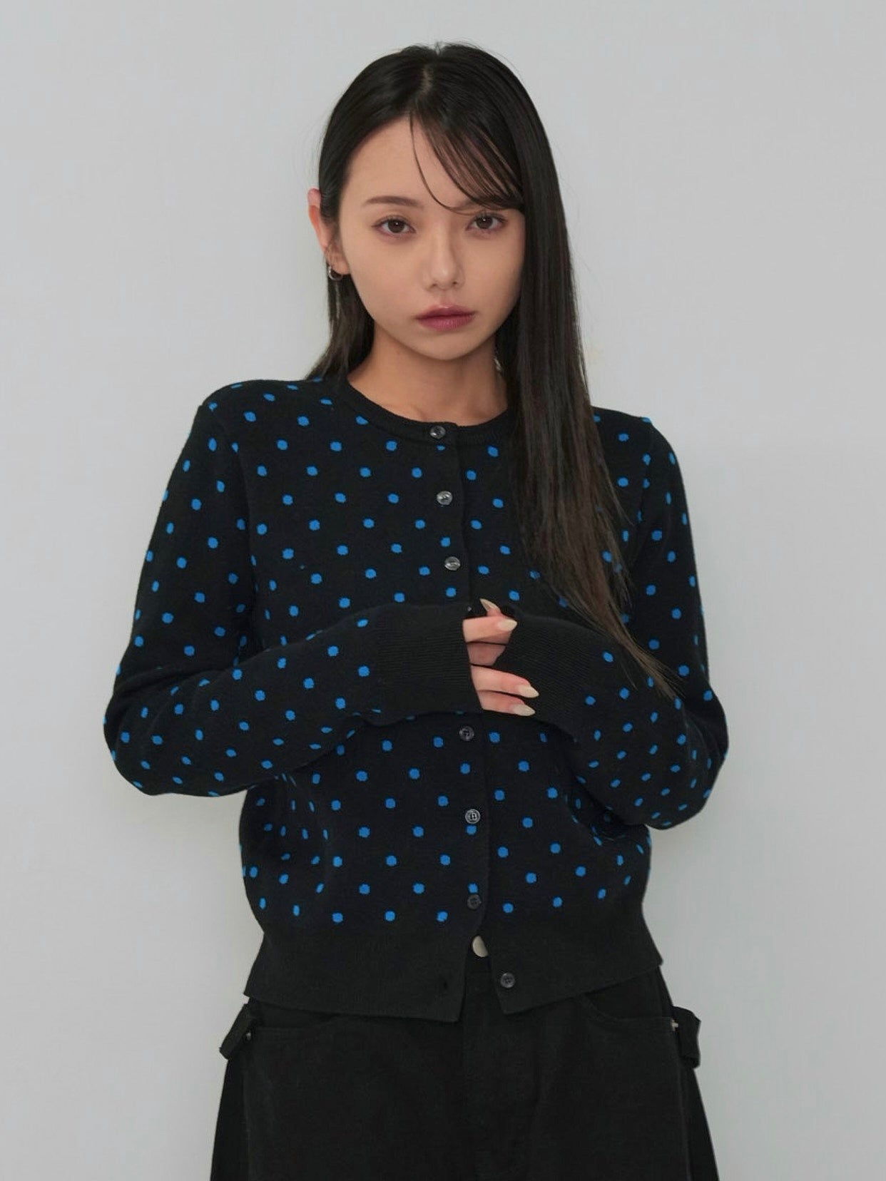 soft dot knit cardigan