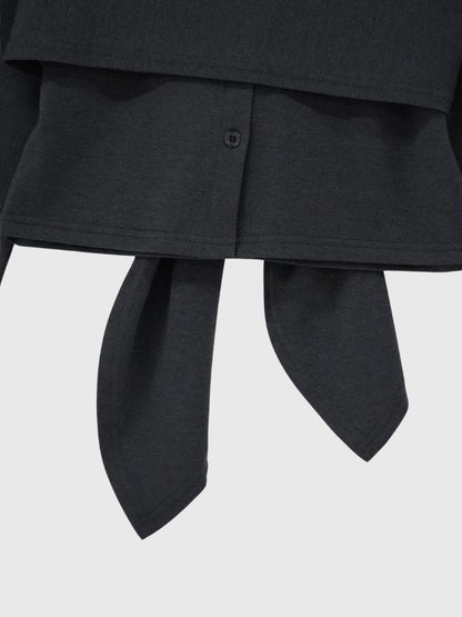 tie bustier cardigan