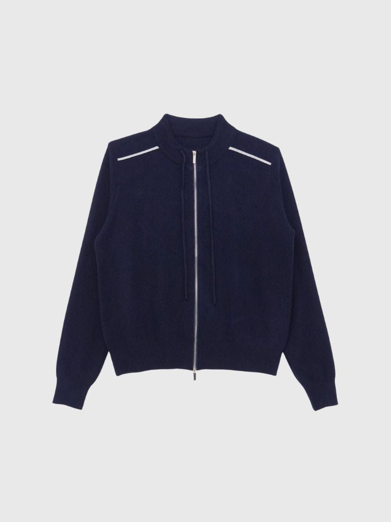 w zip line knit tops