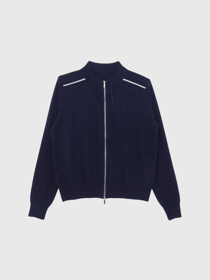 w zip line knit tops