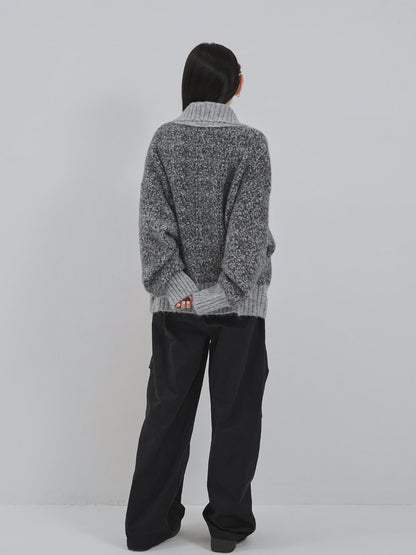 hairy mix turtle knit