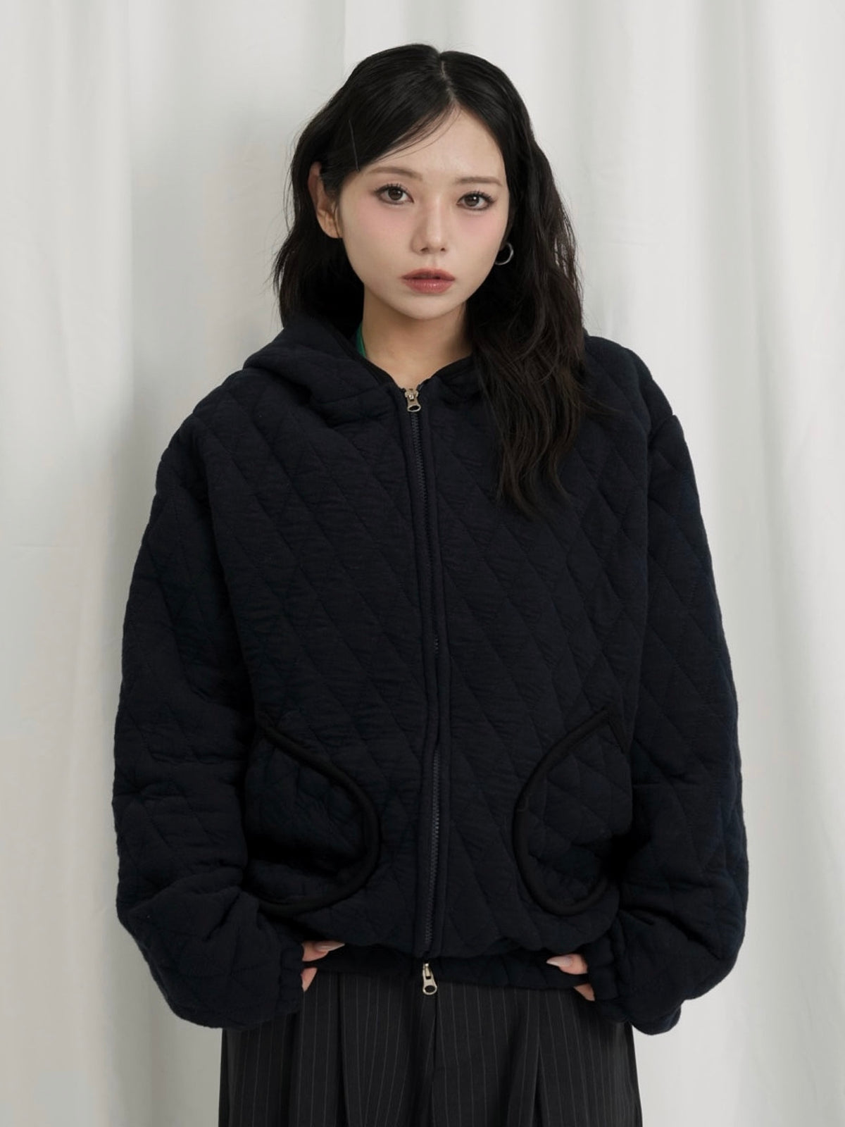 soft quilting hoodie