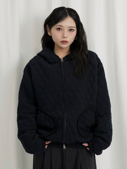 soft quilting hoodie