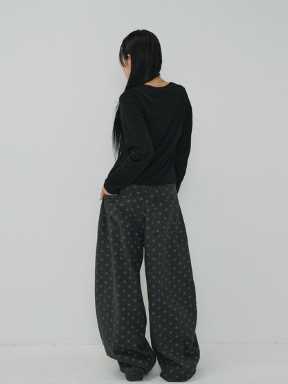 star dot balloon pants