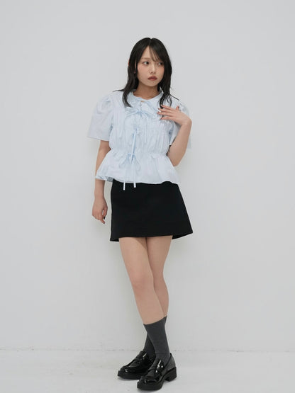 front ribbon blouse