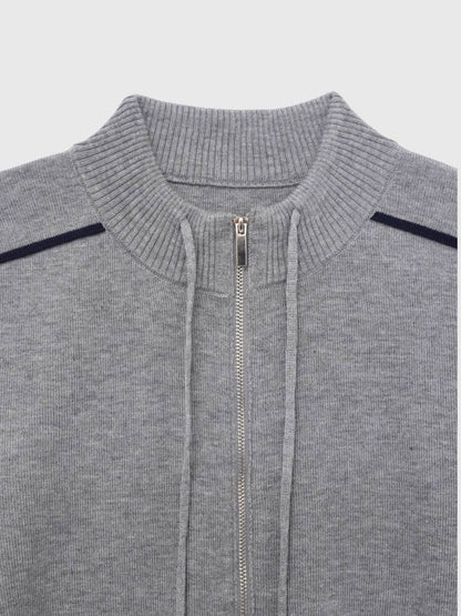w zip line knit tops
