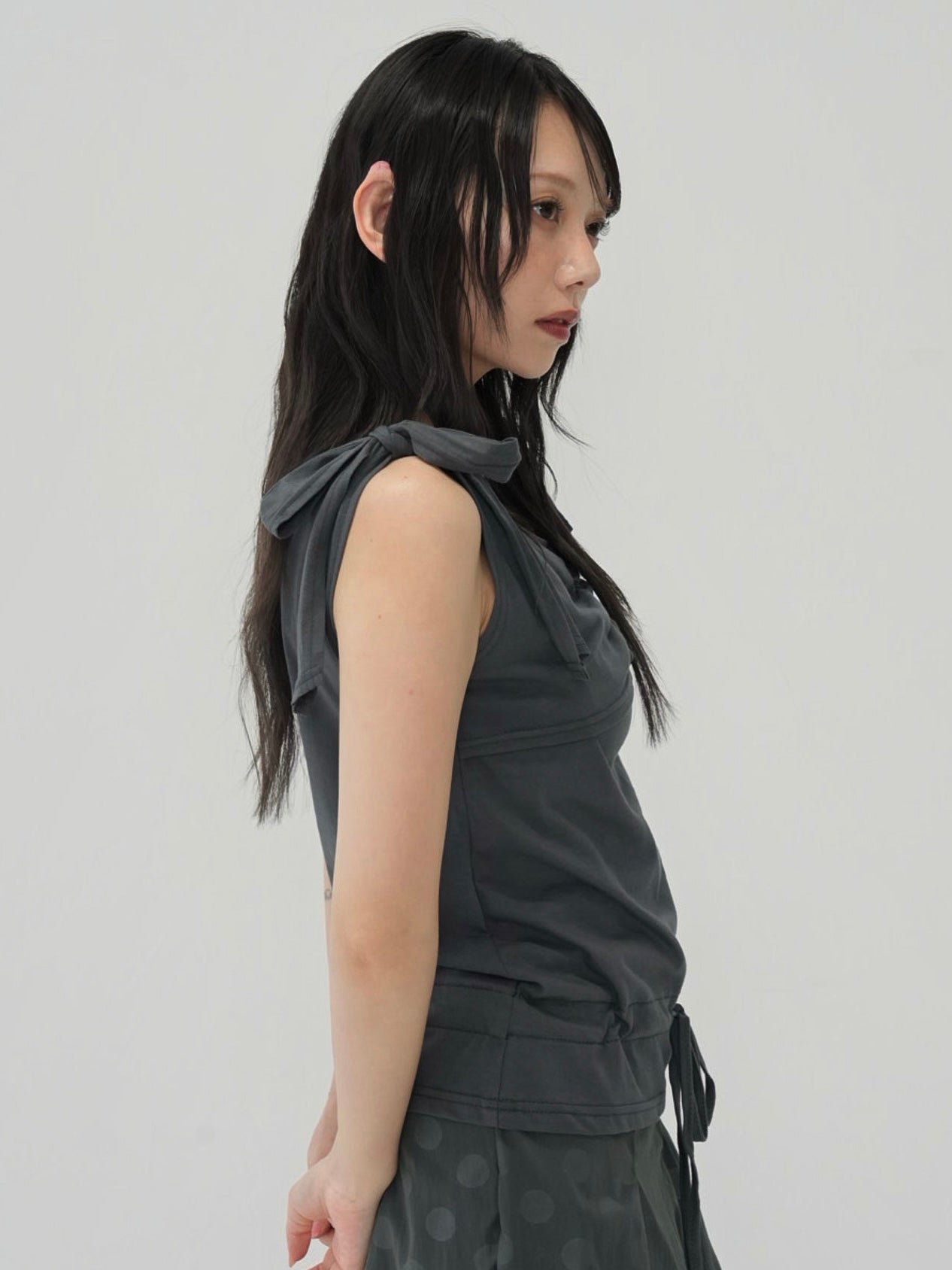ribbon strap gather tops