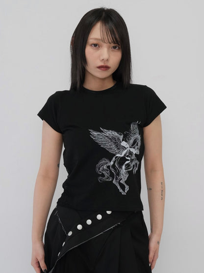 side lace unicorn tops