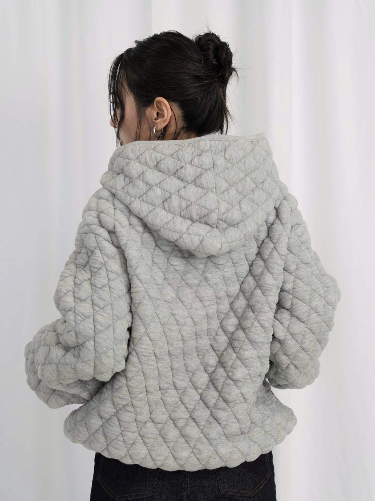 soft quilting hoodie
