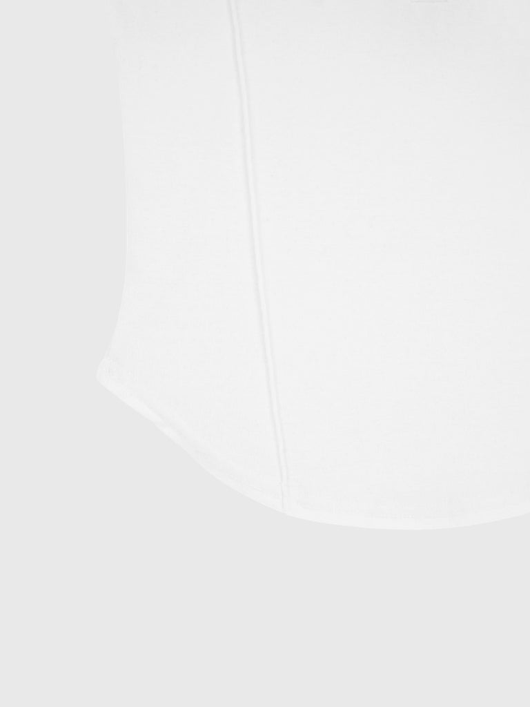 cropped stud henley tops