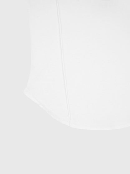 cropped stud henley tops