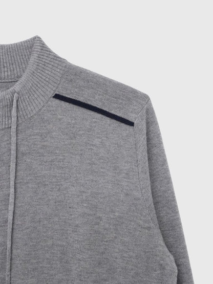 w zip line knit tops