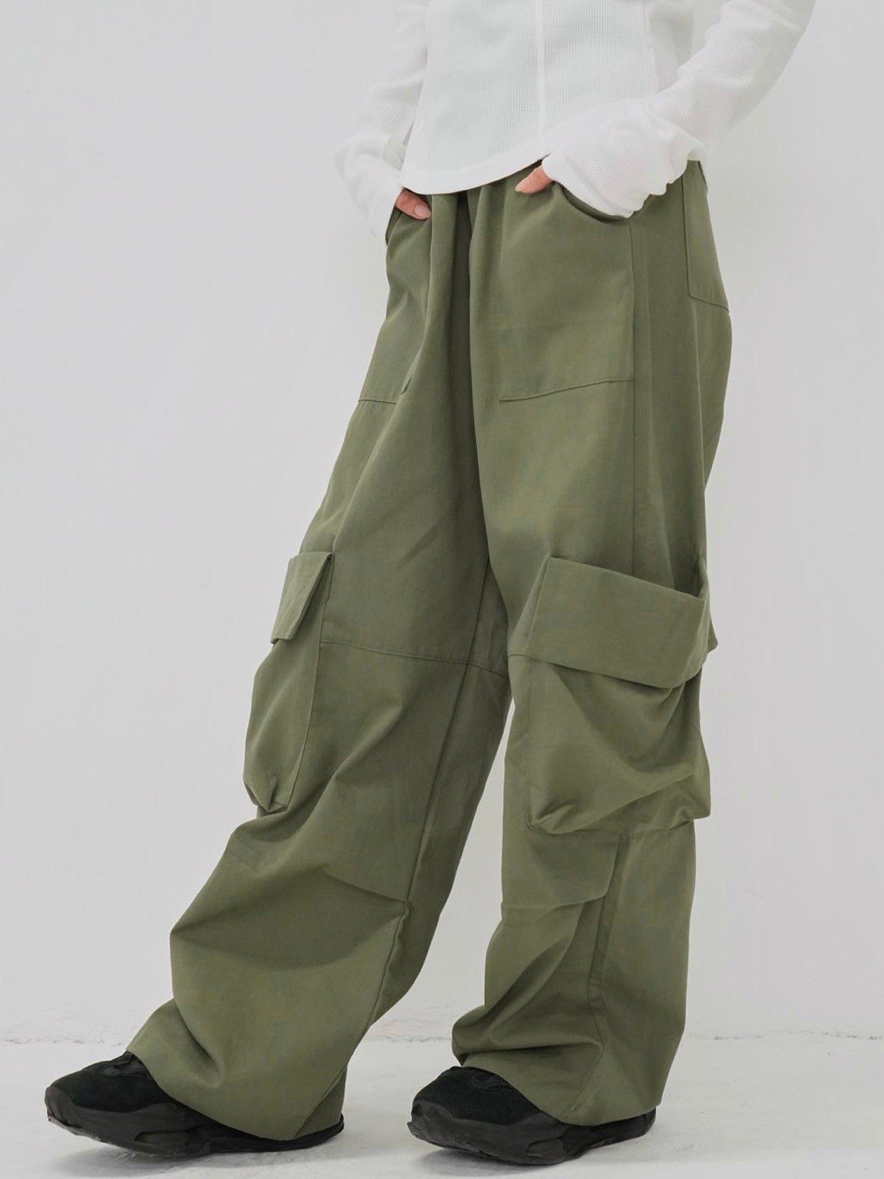folding waist jogger pants