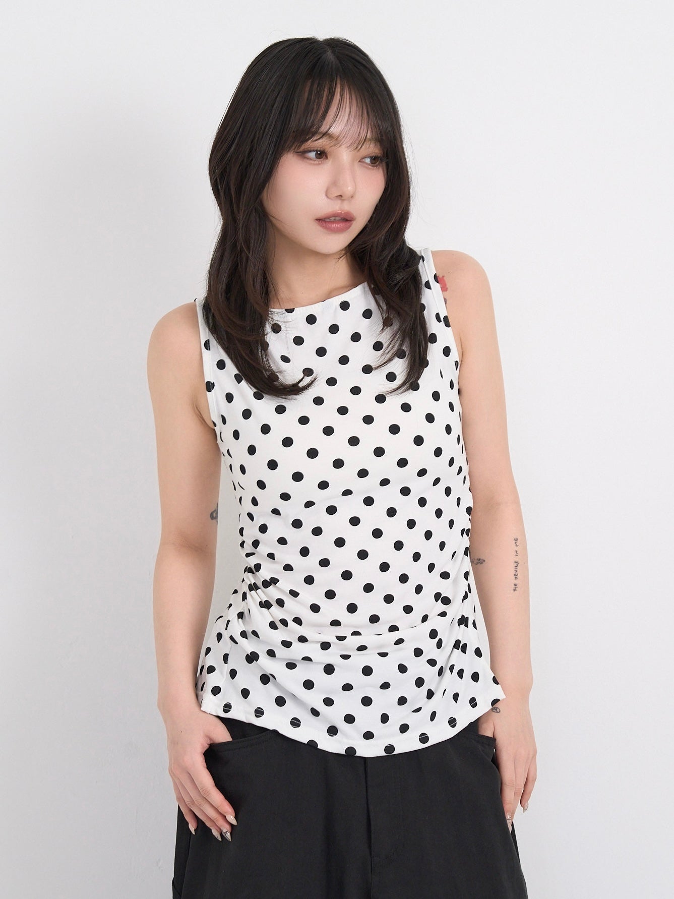 dot back cut out tops