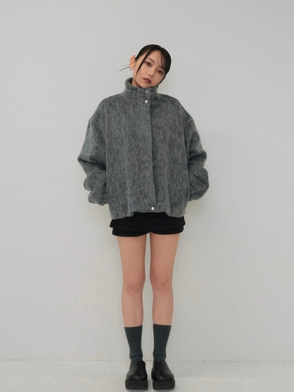 mohair tuck blouson