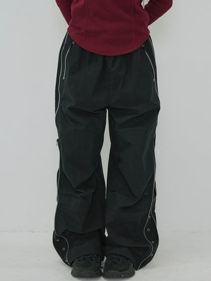 side zip eyelet pants