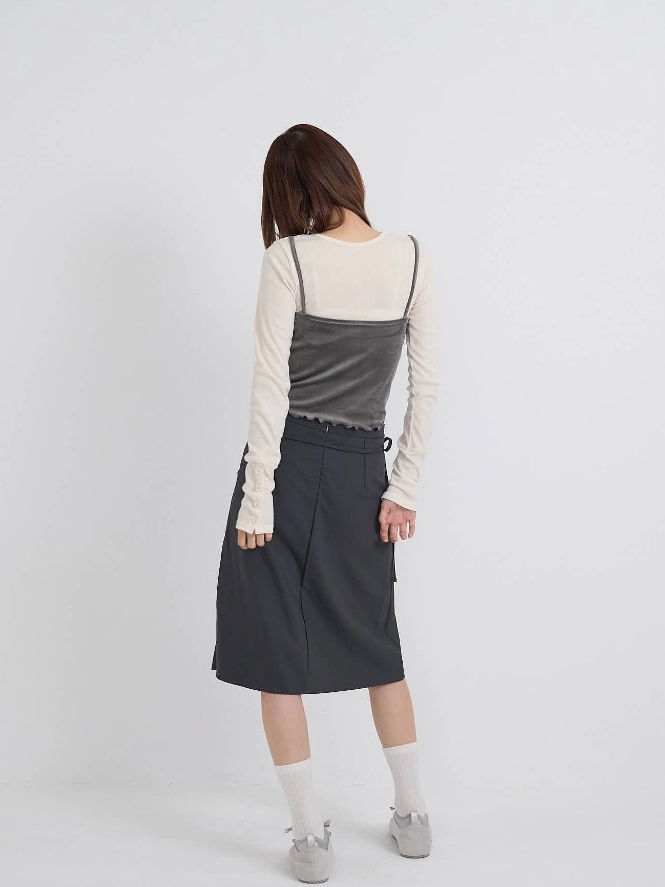 round neck button sleeve tops