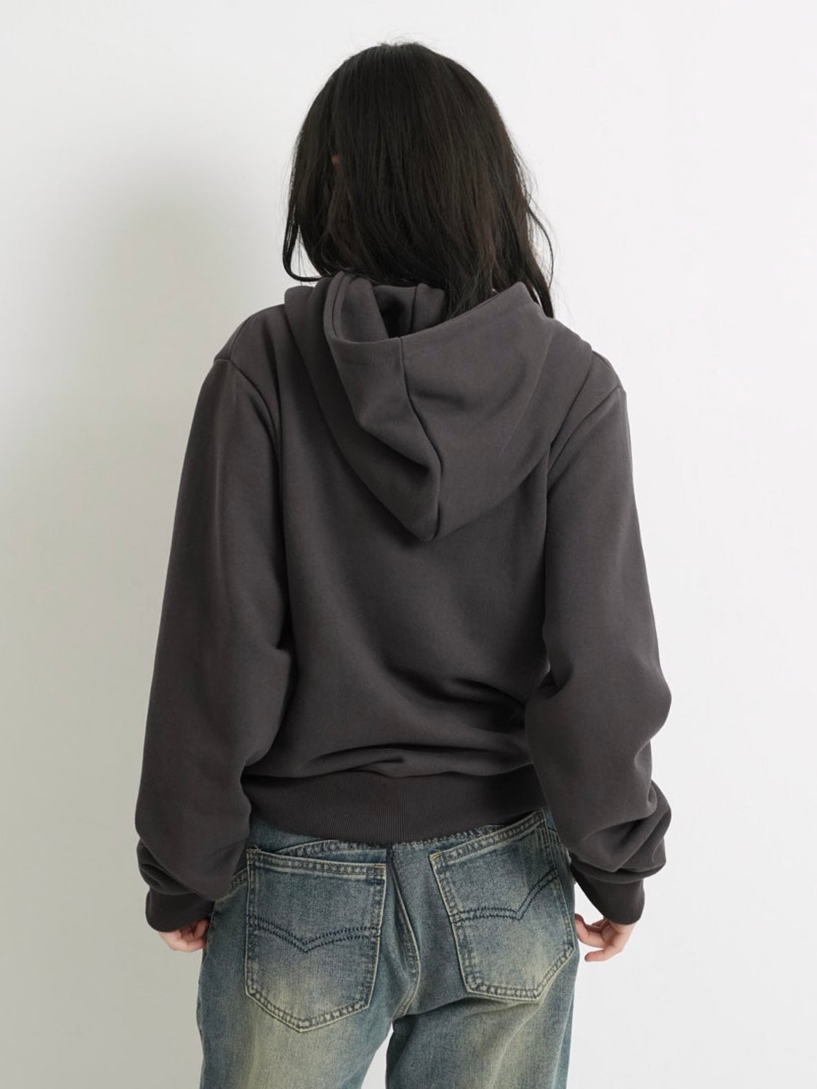 button front hooded jacket