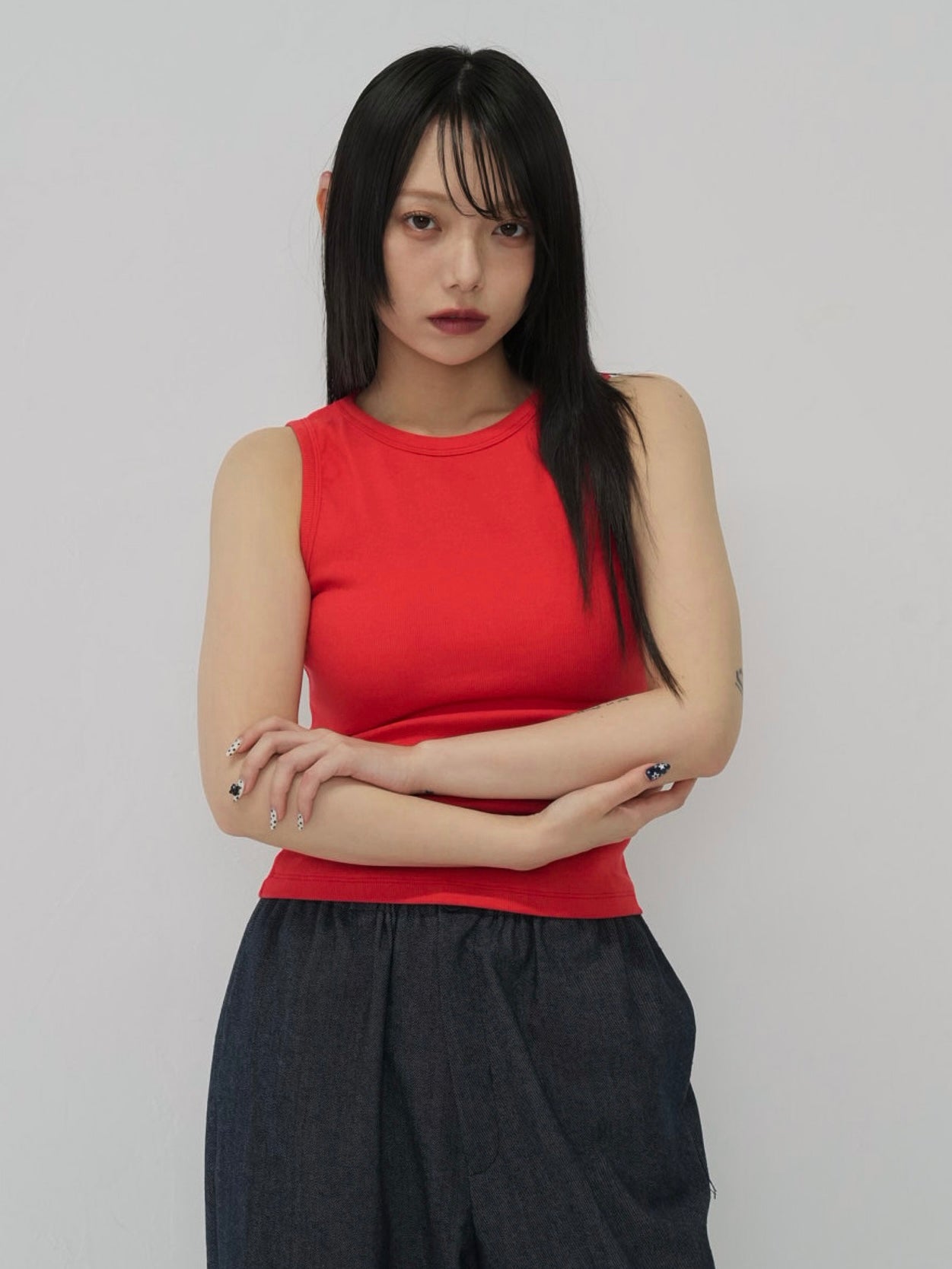 color rib tank top