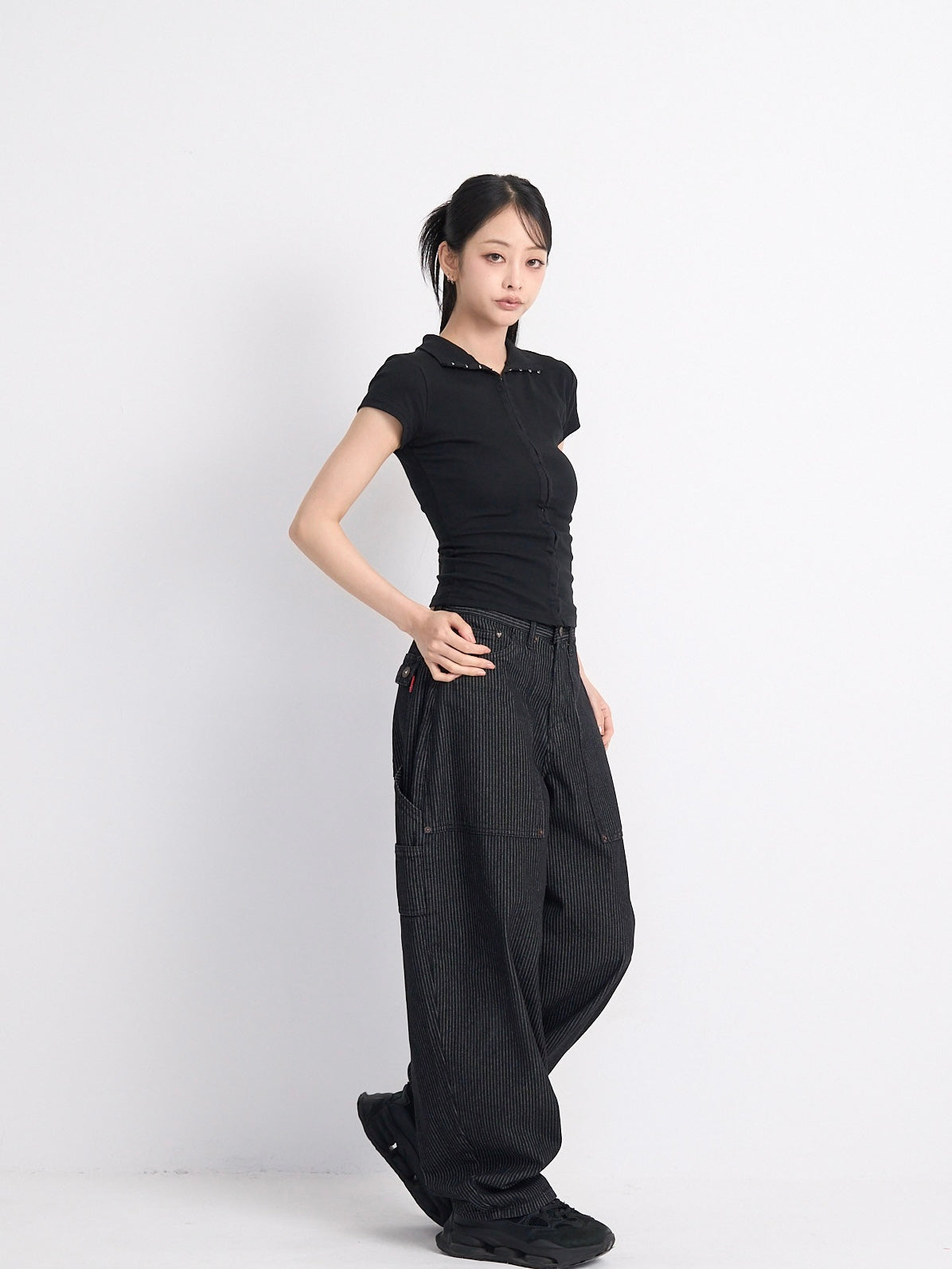 slim hook detail tops