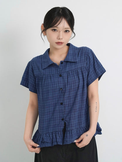 gather frill blouse