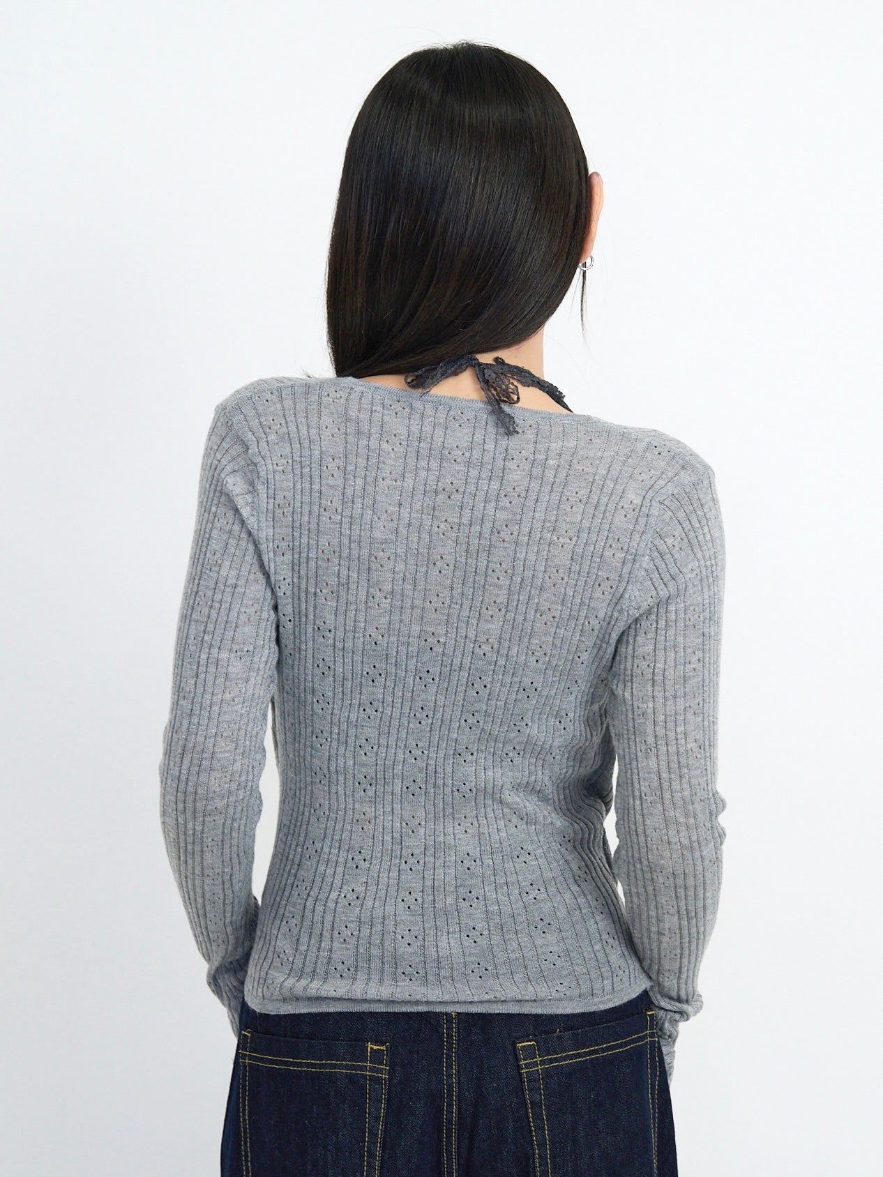 deep v neck cardigan