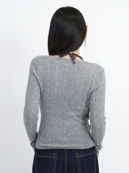 deep v neck cardigan