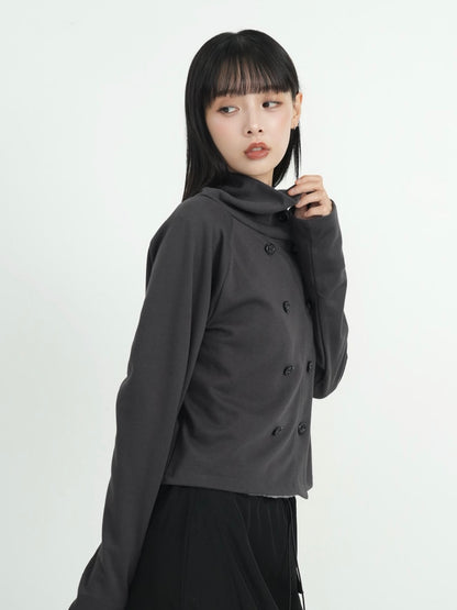 minimal double button cardigan