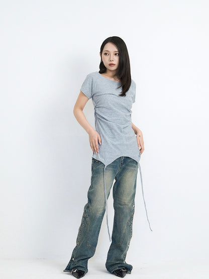 jacquard off shoulder tops