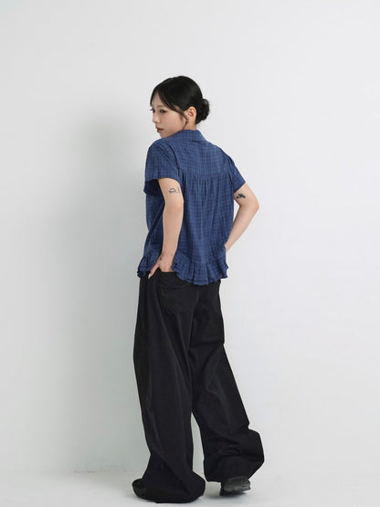 gather frill blouse