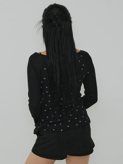 light dot raglan tops