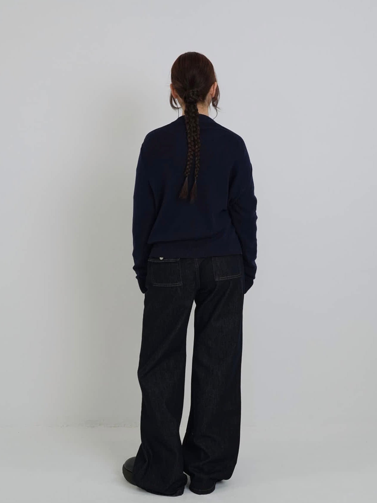 w zip line knit tops