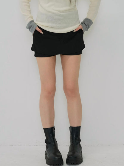 suede mini skirt pants