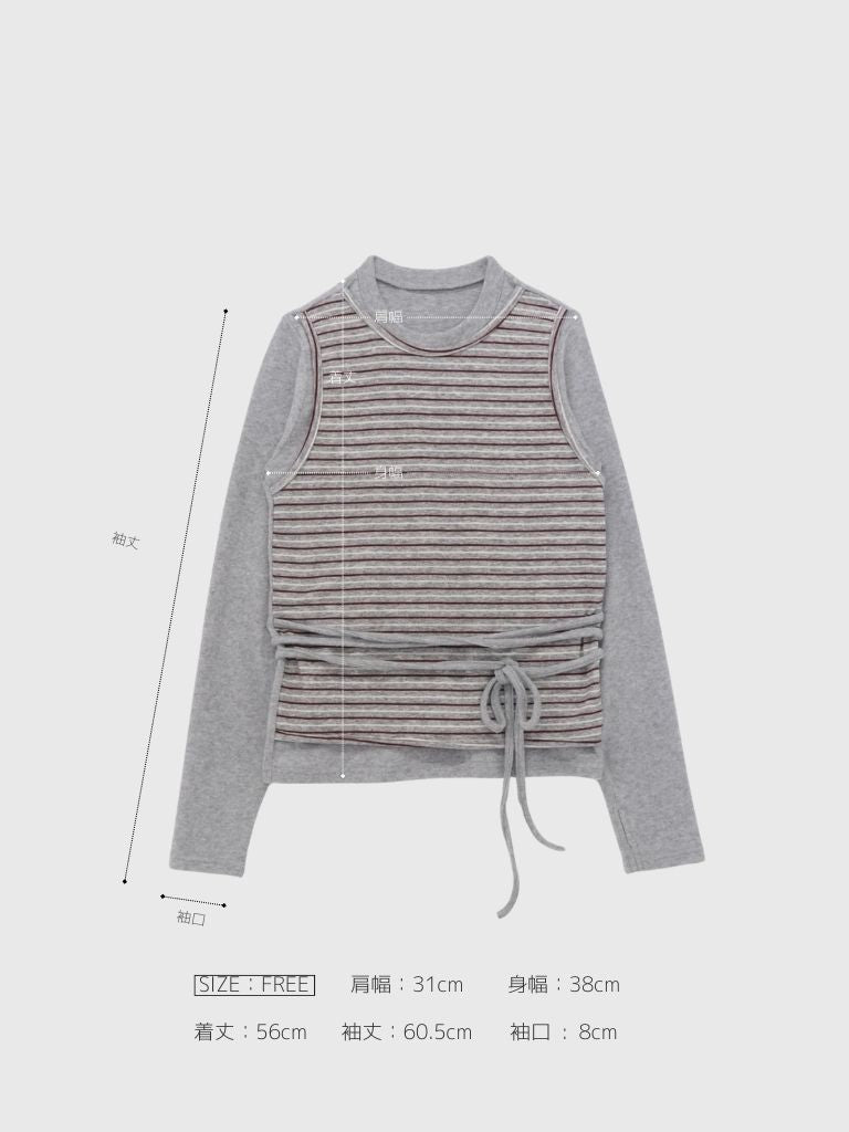 layered border wrap ribbon tops