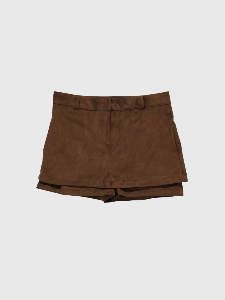 suede mini skirt pants