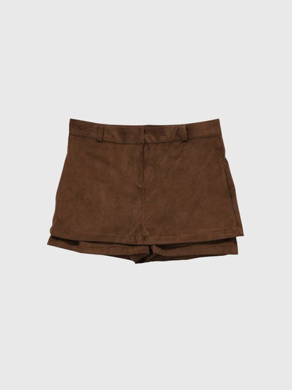 suede mini skirt pants