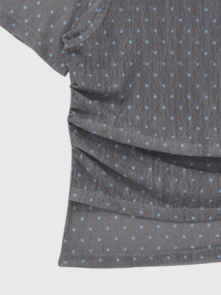 double layered dot sheer tops
