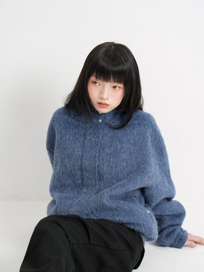 mohair snap blouson