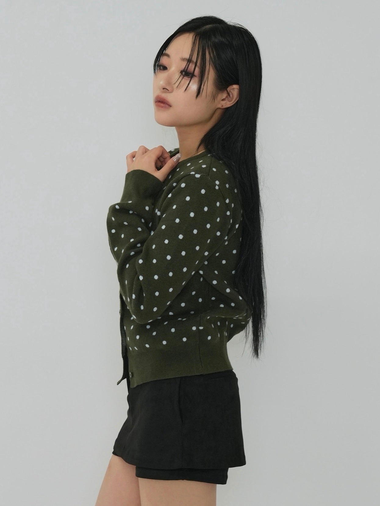 soft dot knit cardigan